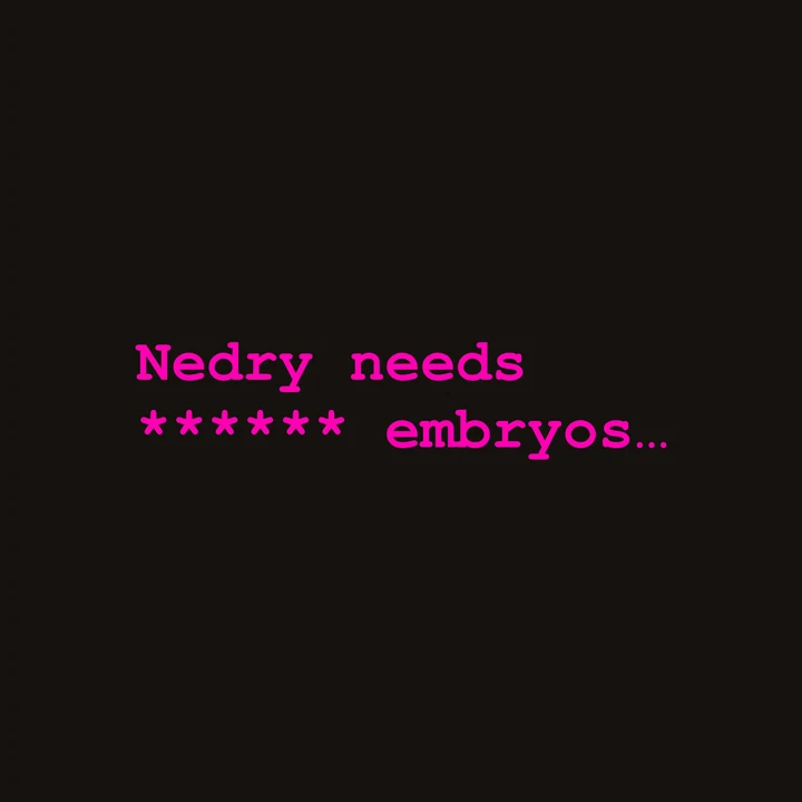 A clue from the hidden game, drawn in magenta